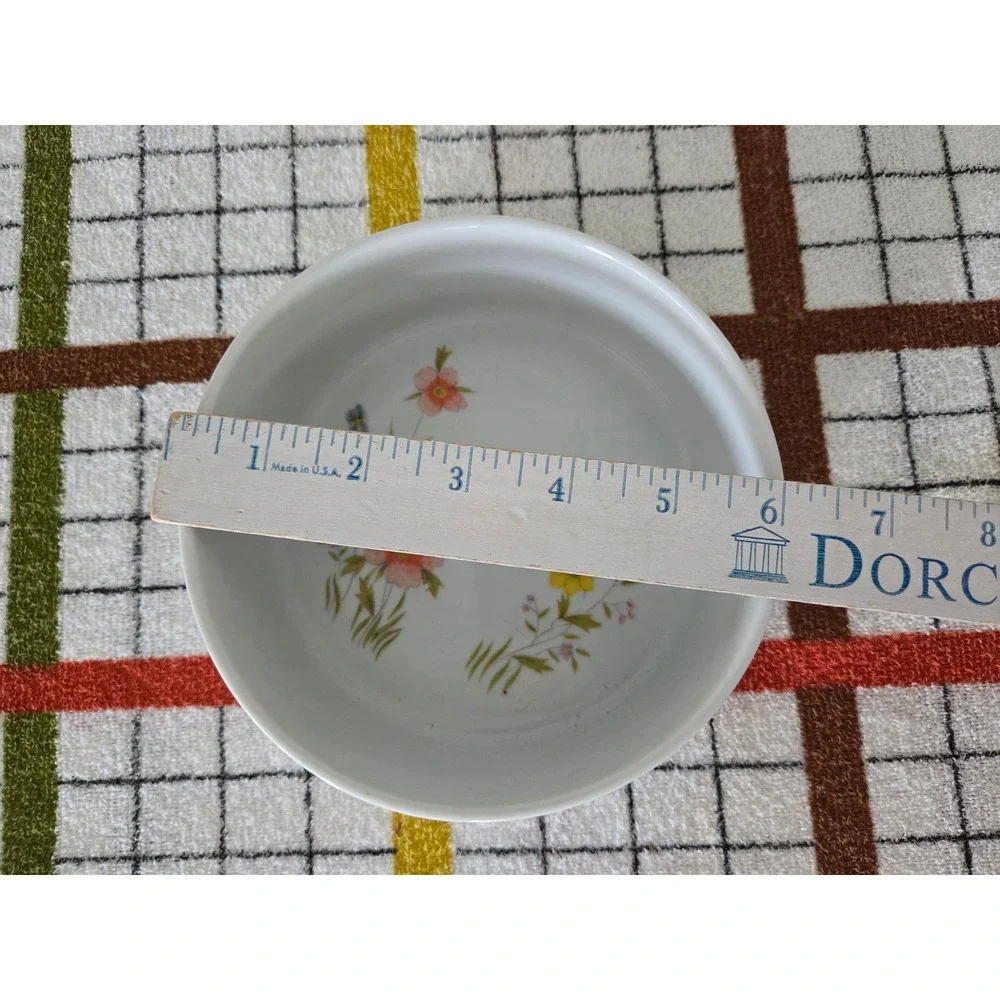 Country Flowers by Andrea Oven to Table Cookware Floral Bowl 6.25 inch Vintage